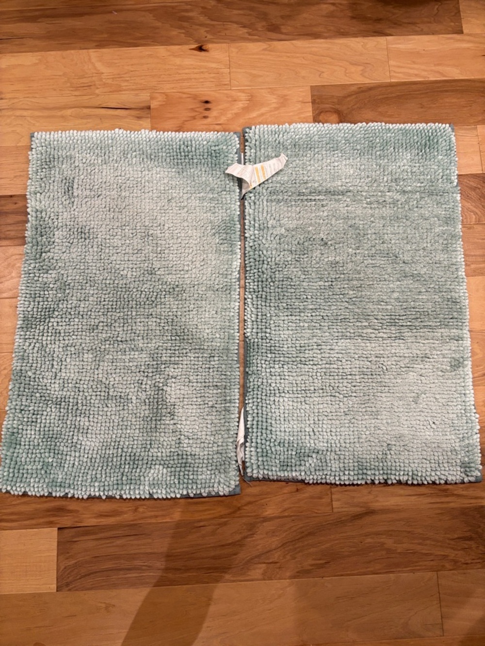 Nestwell Plush Light Aqua Bath Mat Set Soft Chenille Bathroom Rugs set of 2